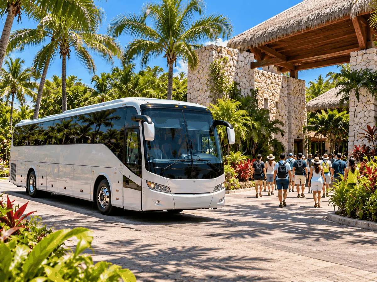 Xcaret Park Coach Hire from Cancún